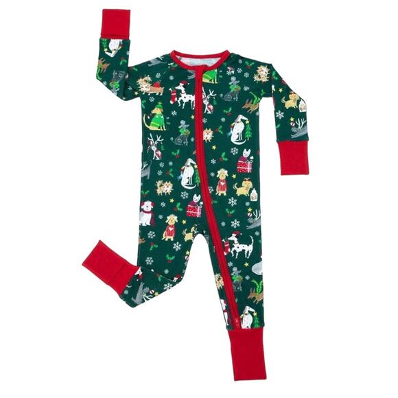 Little Sleepies Holiday Hounds Zippy Size 3-6 months - Picture 1 of 5